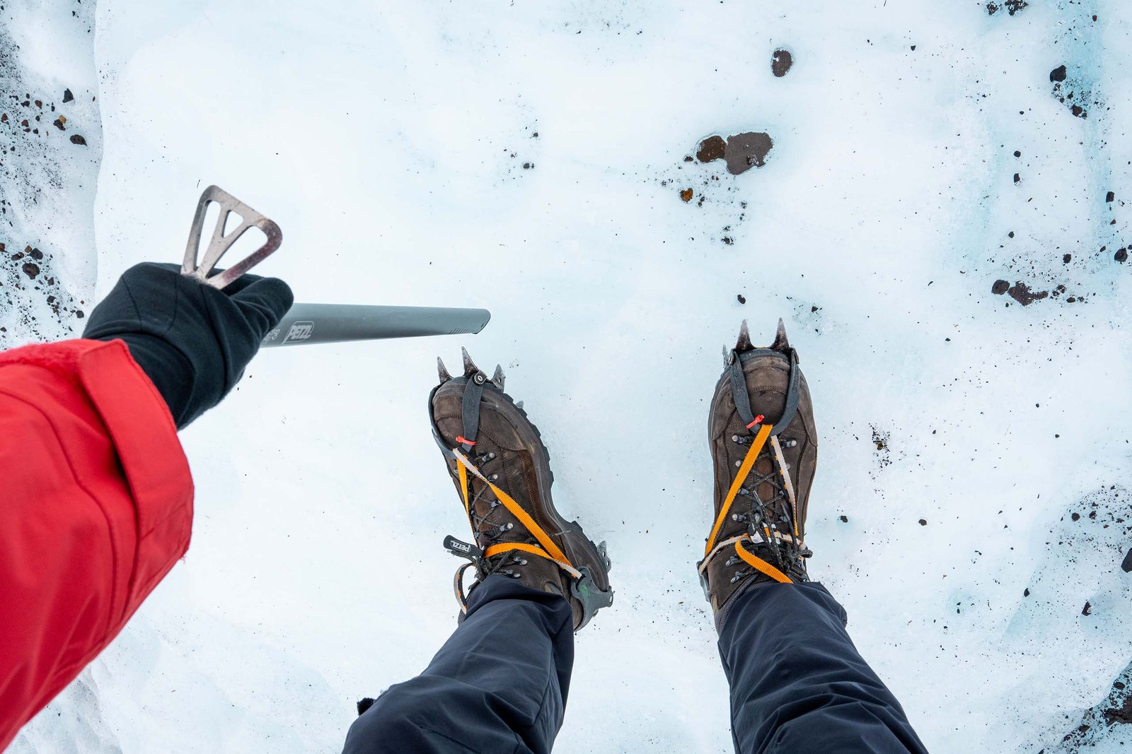 Iceland crampons ice axe